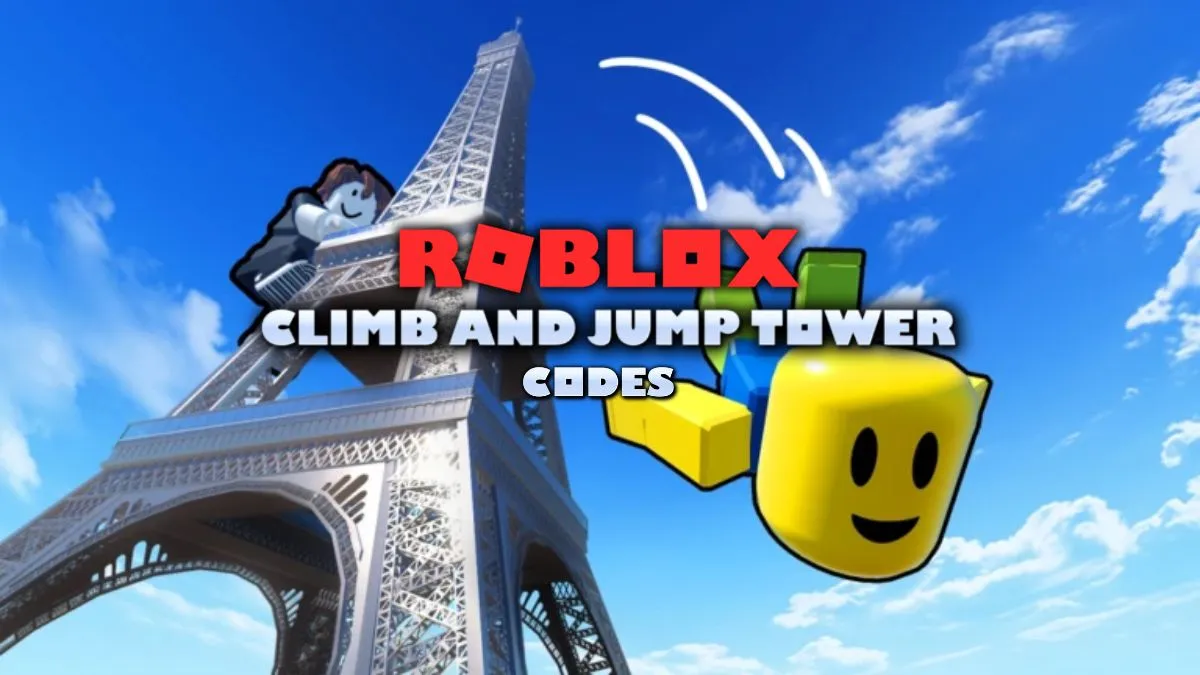 A screenshot showing where to enter codes in Climb and Jump Tower