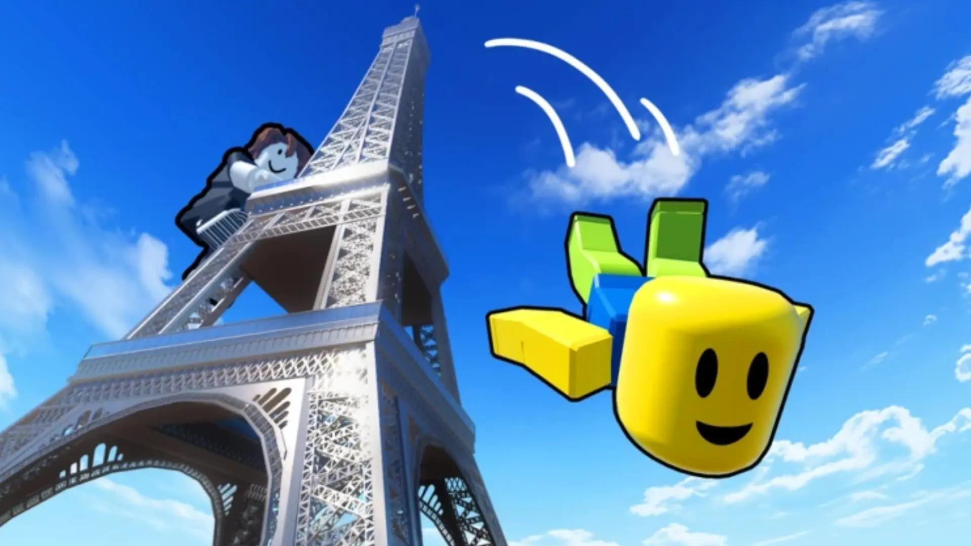 Artwork showing the mysterious tower from Climb and Jump Tower